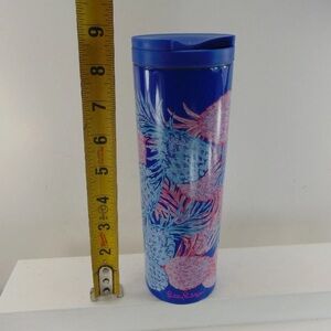 Lilly Pulitzer Insulated Travel Mug Pineapple Print, W/Leakproof Lid.